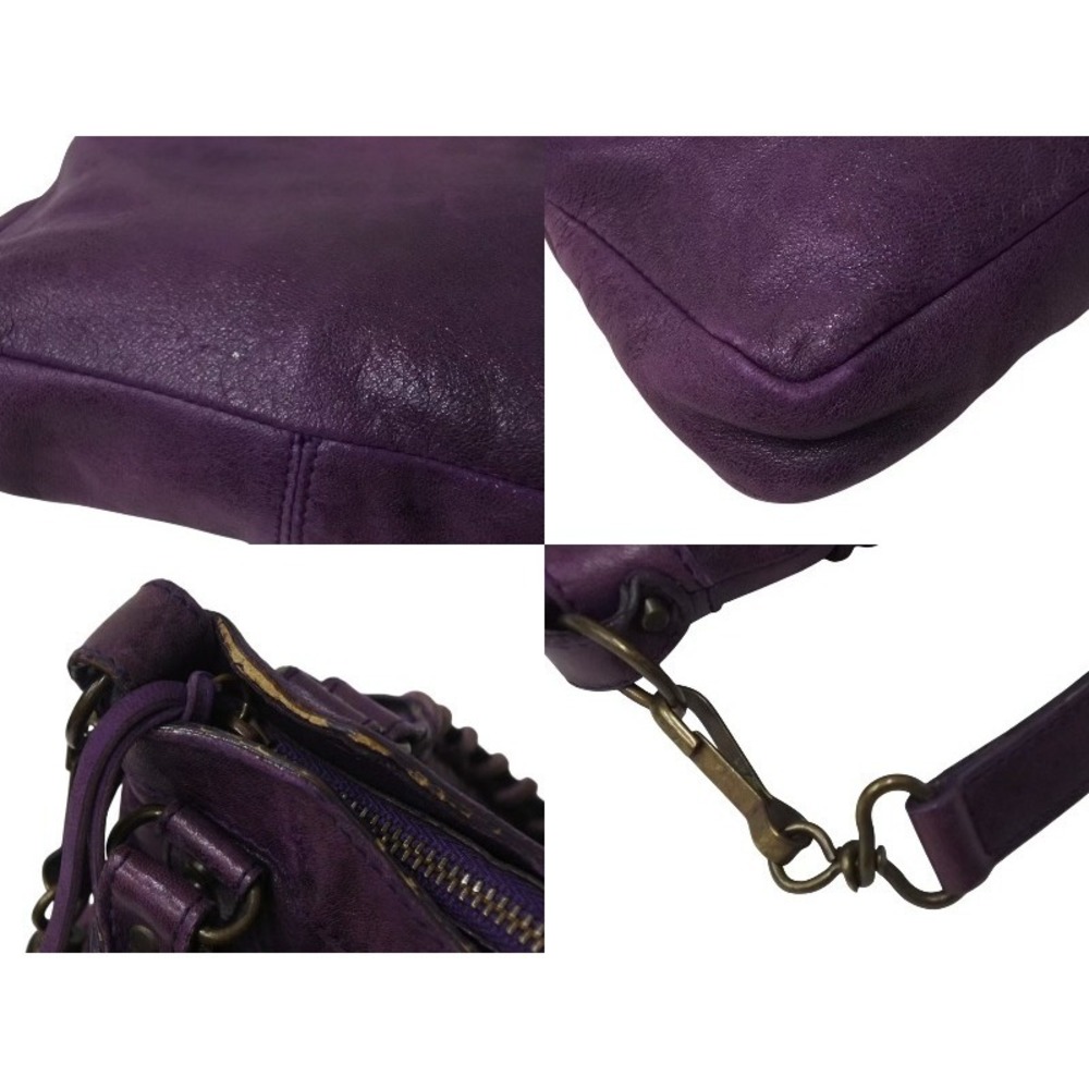 BALENCIAGA The City handbag purple leather - Picture 4 of 6